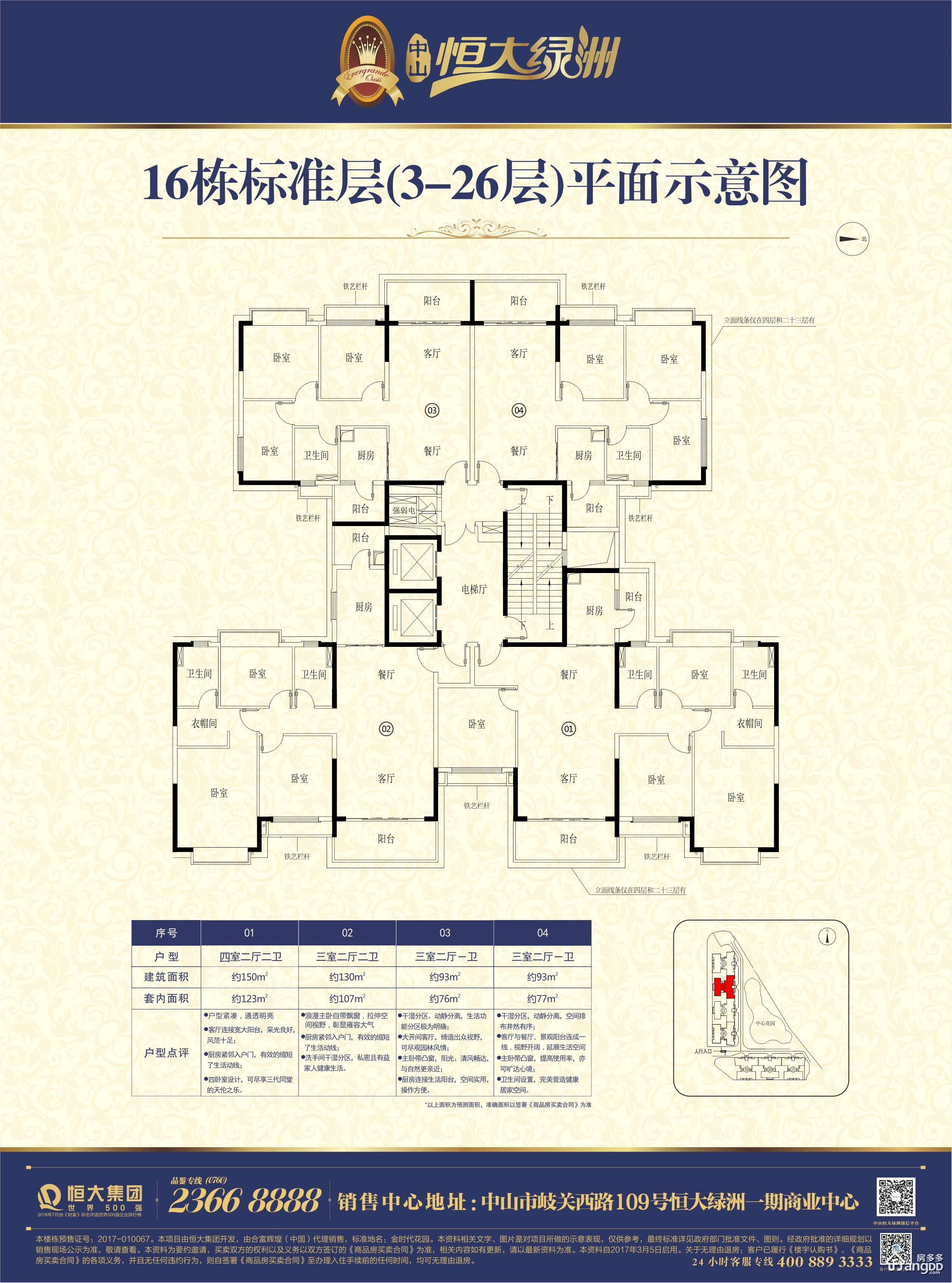 恒大绿洲户型图