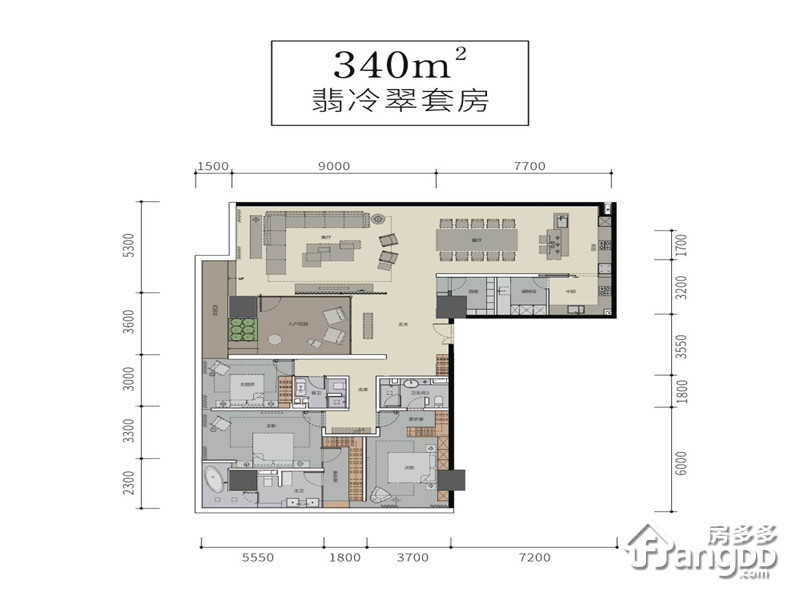 jr花漾锦江3室3厅3卫户型图