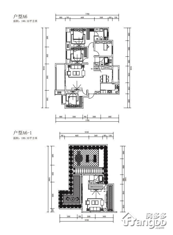 汉华原上5室2厅4卫面积240㎡南北朝向 - 渭南房多多