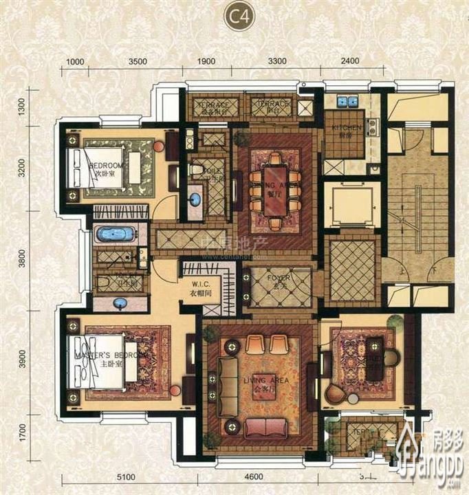 上海6室2厅2卫333㎡-九龙仓玺园户型图-买房大师
