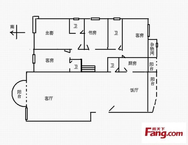 4室2厅2卫 246平米南北