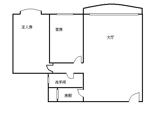 广州2室2厅0卫61-祈福新村海晴居户型图-买房大师