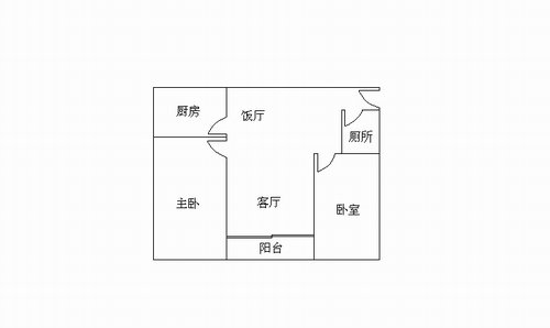 广州2室1厅1卫60-佳信花园户型图-买房大师