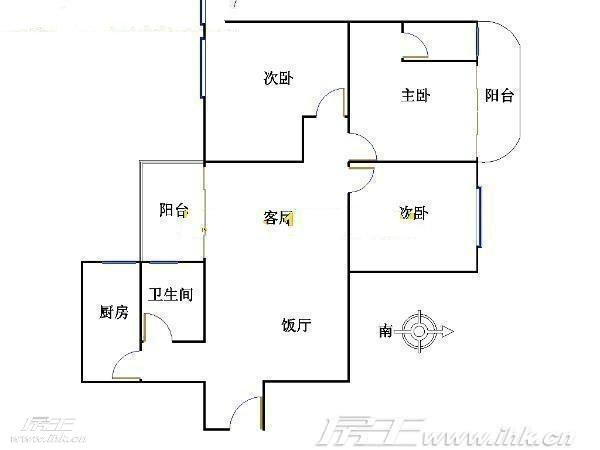 广州3室1厅1卫103-名汇商业大厦户型图-买房大师