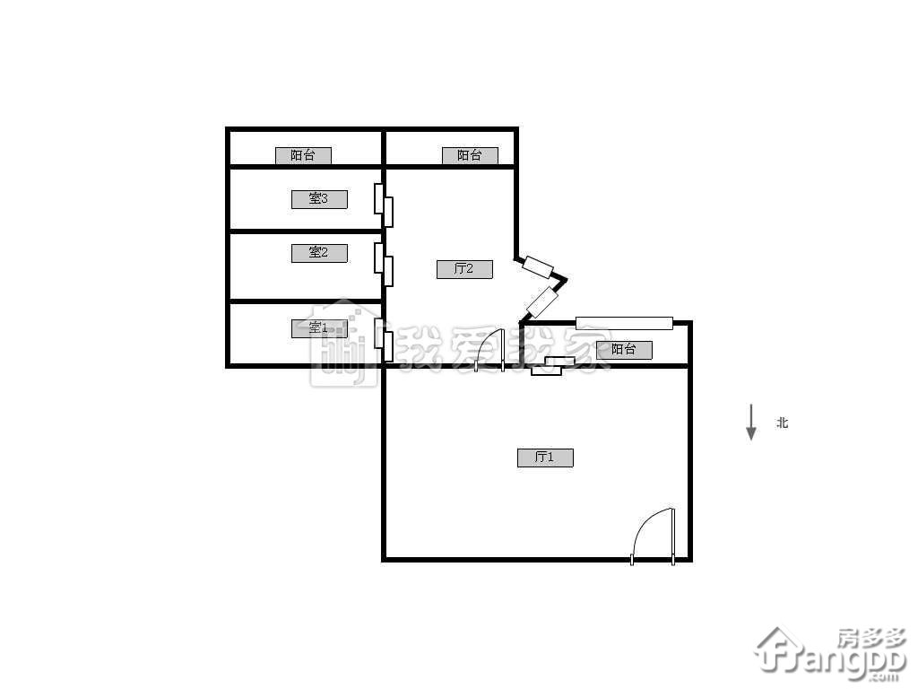 北京4室1厅1卫212㎡-物华大厦户型图-买房大师