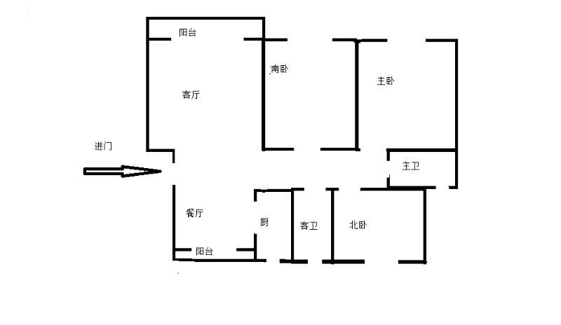 上海3室2厅2卫140㎡-新月锦绣园户型图-买房大师