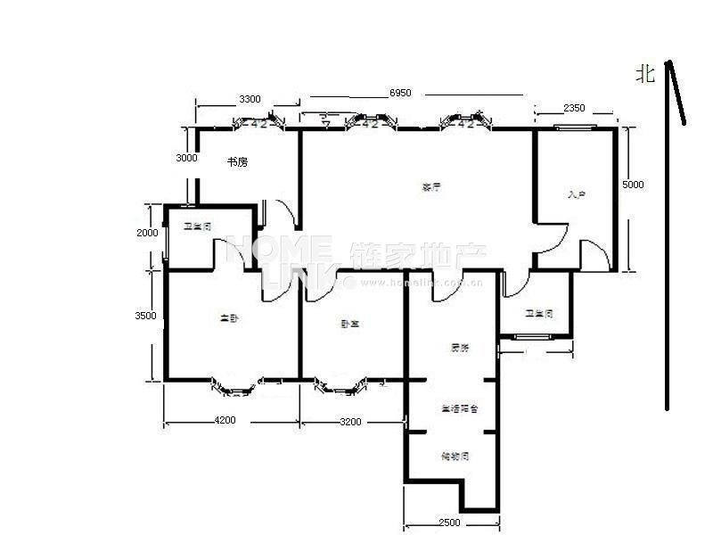 成都3室1厅2卫127㎡-水韵天府户型图-成都房多多