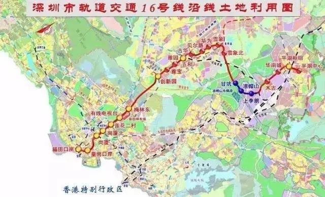 深圳地铁 16 号线线路图 (龙坪线)