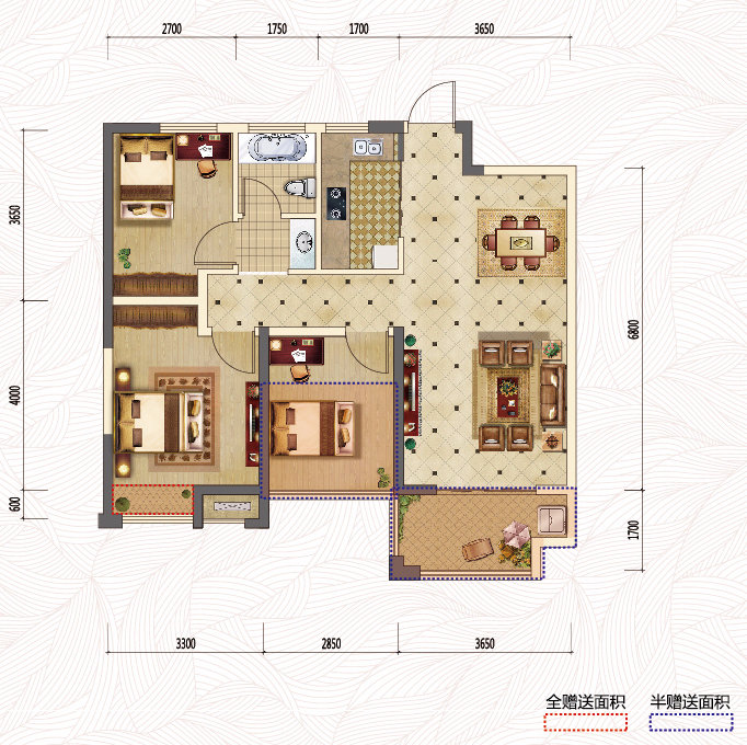 合肥3室2厅1卫89㎡-华盛大运城户型图-买房大师