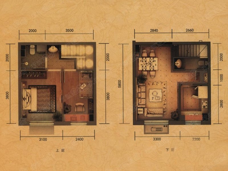 沈阳3室2厅1卫85㎡-中南世纪城户型图-买房大师