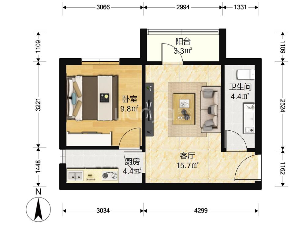 天津小区 北辰小区 秋怡家园 户型图