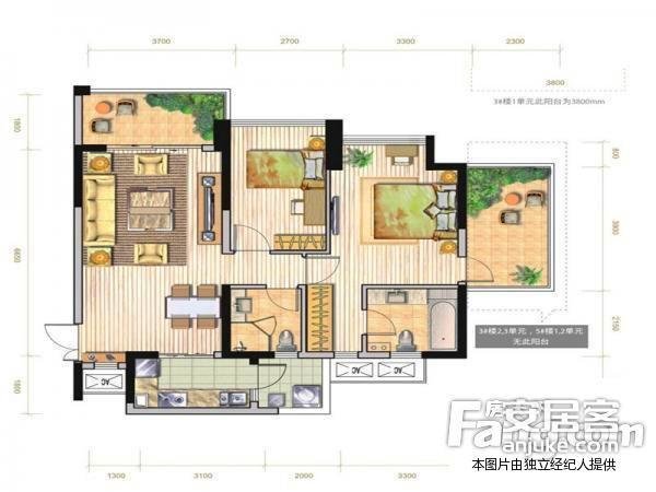 成都5室2厅2卫250㎡-都城雅颂居户型图-买房大师