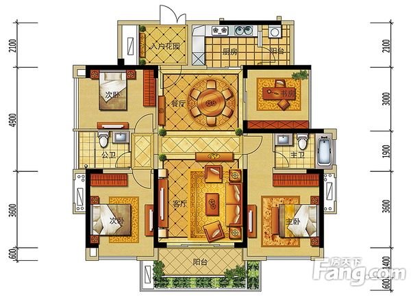 惠州5室2厅3卫340㎡-保利山水城户型图-惠州房多多