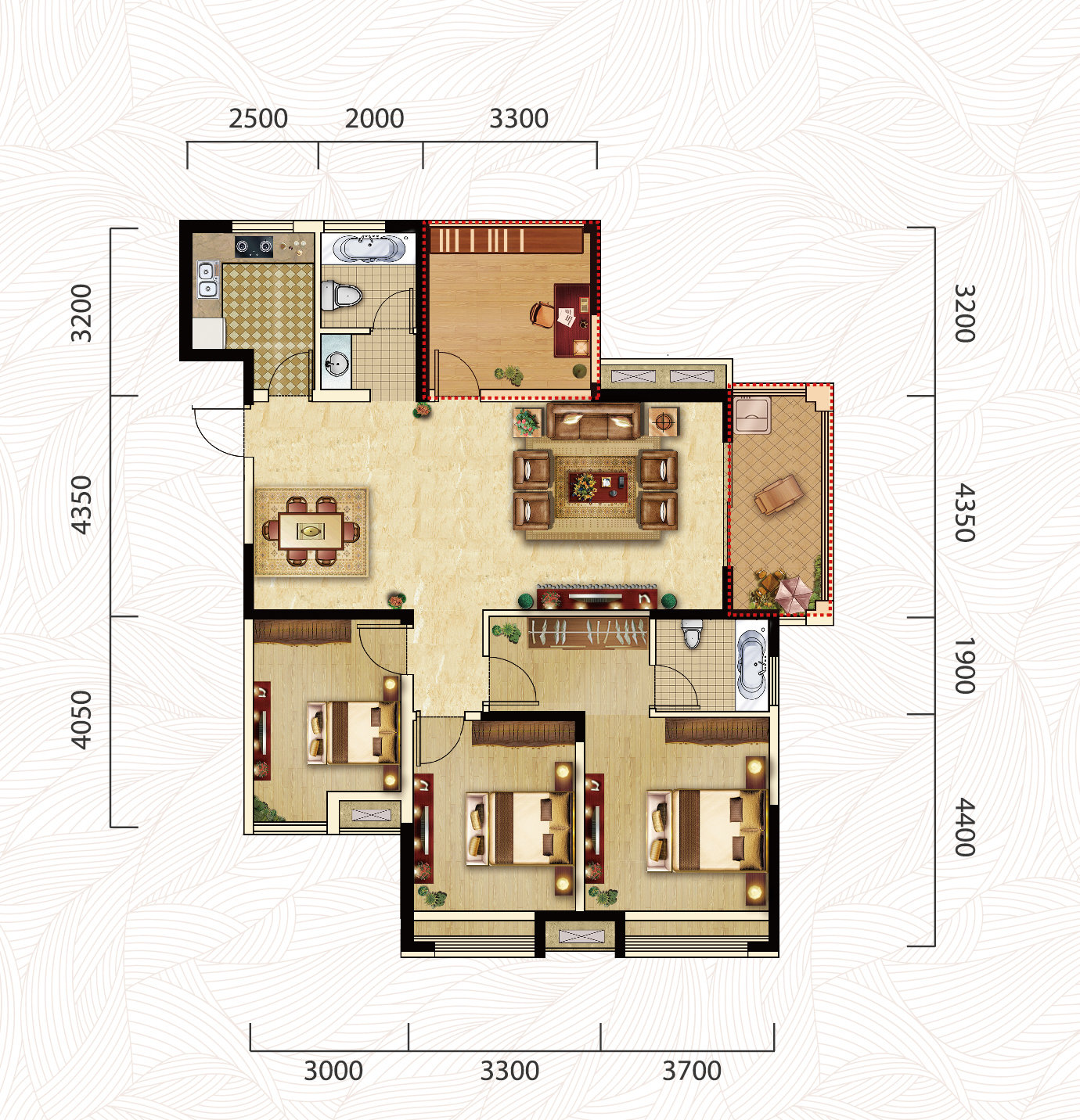 合肥4室2厅2卫138㎡-华盛大运城户型图-买房大师