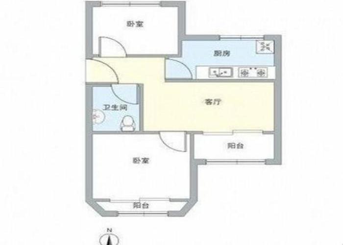 北京2室1厅1卫88㎡-水岸双桥户型图-买房大师图片