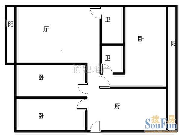 哈尔滨3室2厅2卫152-馨悦家园户型图-买房大师