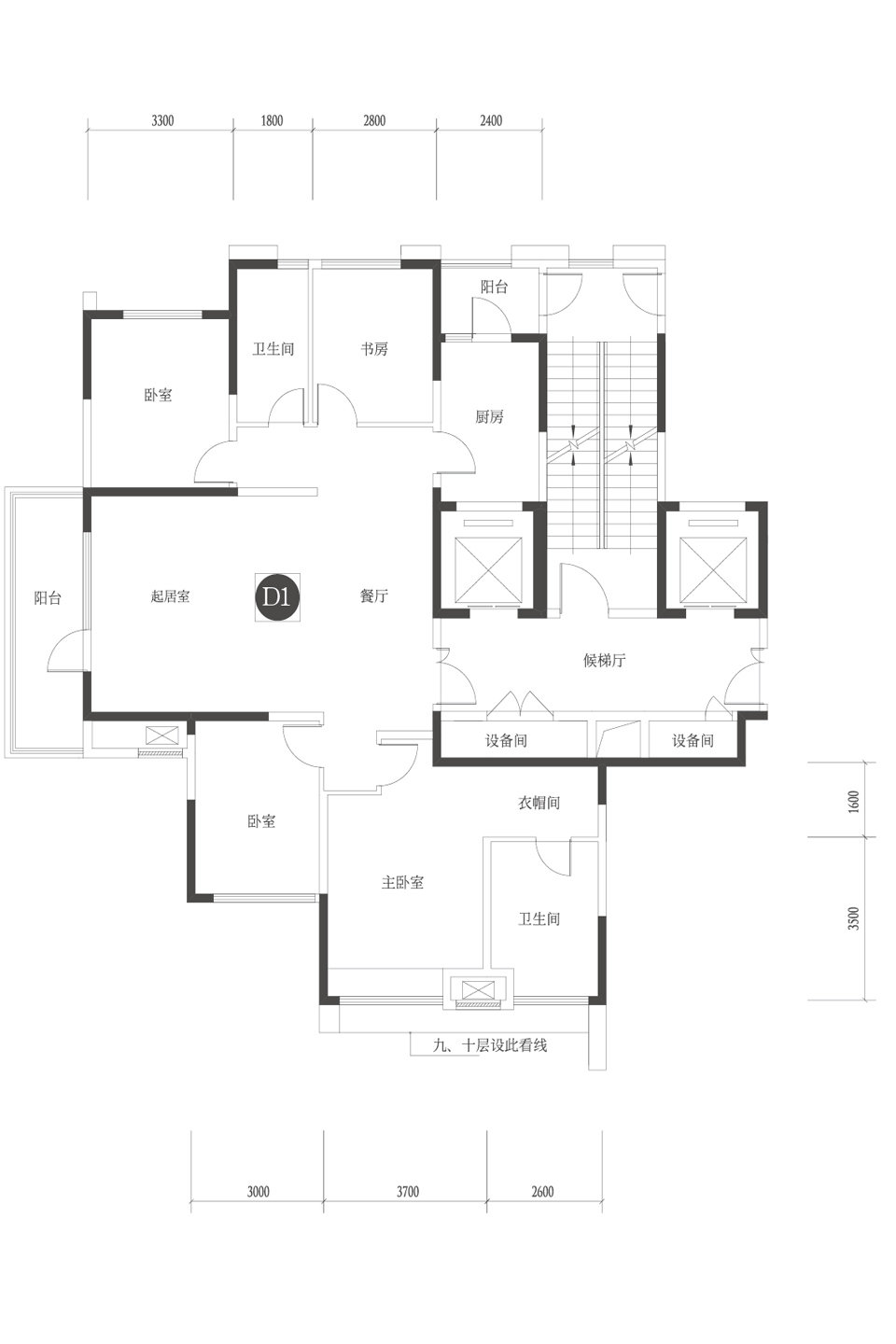 大连4室2厅2卫174㎡-招商兰溪谷户型图-买房大师