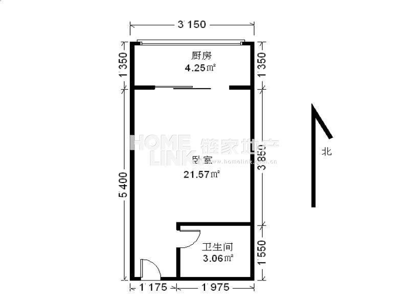 成都1室0厅1卫30㎡-王府花园户型图-买房大师